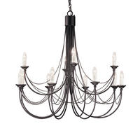 KRONLEUCHTER Black 98/86.5 cm   - Schwarz, ROMANTIK / LANDHAUS, Metall (98/86.5cm) - Elstead Lighting