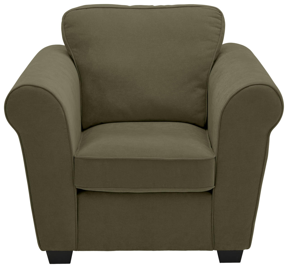 SESSEL in Chenille Dunkelgrün  - Dunkelgrün/Schwarz, KONVENTIONELL, Kunststoff/Textil (106/88/86cm) - Carryhome