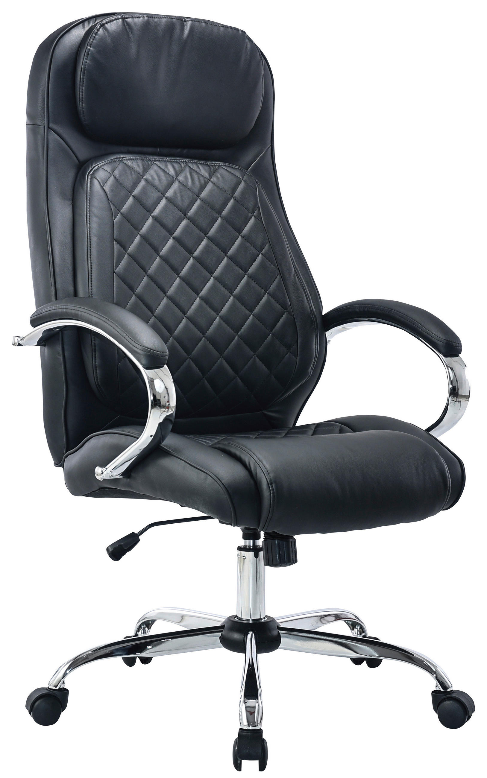 DIREKTORSKA STOLICA  crna   - boja hroma/crna, Konvencionalno, metal/tekstil (66/119-128/70cm) - Cantus