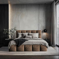 Polsterbett Cherry Mikrofaser 180/200 cm,  in Braun, Lattenrost, Bettkasten,  - Schwarz/Braun, MODERN, Holz/Holzwerkstoff (180/200cm) - MID.YOU