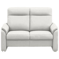 2-SITZER-SOFA Flachgewebe Alabasterfarben  - Alabasterfarben/Alufarben, Konventionell, Textil/Metall (156/107/95cm) - Beldomo Comfort