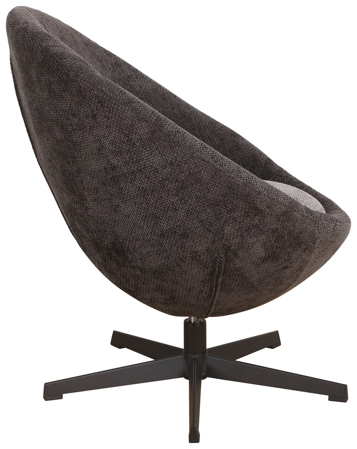 FOTEL - fekete/antracit, Basics, textil/fém (71/84/73cm) - Stylife