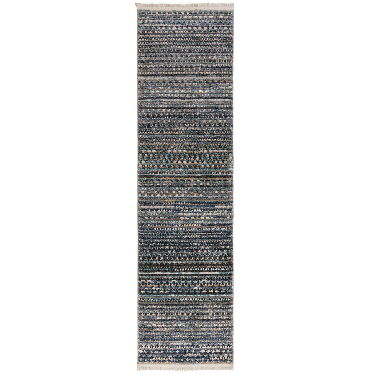 LÄUFER 60/230 cm Santiago Blau  - Blau, Basics, Textil (60/230cm)