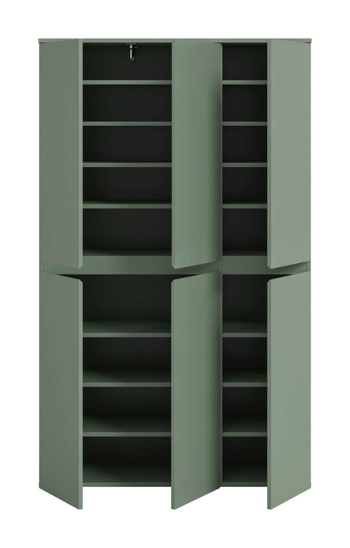 GARDEROBENSCHRANK  in 105/175/37 cm  - Schwarz/Graugrün, Design, Holzwerkstoff/Kunststoff (105/175/37cm) - Livetastic