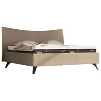 POLSTERBETT gepolstertes Kopfteil 160/200 cm  in Karamell  - Karamell/Schwarz, Design, Holz/Textil (160/200cm) - Tempur