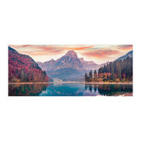 GLASBILD Landschaft & Natur 125/50 cm  - Multicolor, Basics, Glas/Papier (125/50cm)