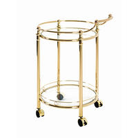 SERVIERWAGEN Messingfarben  - Messingfarben, Design, Glas/Metall (59/79/49cm)