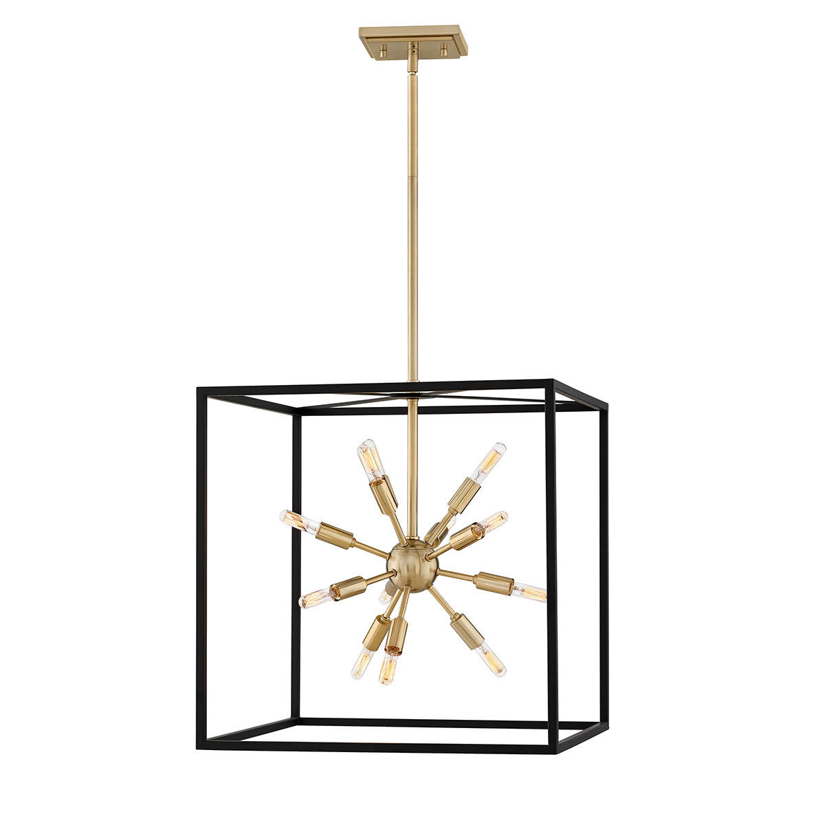 HÄNGLAMPA Elstead Aros 51/59.5 cm  - mässingsfärgad/svart, Design, metall (51/59.5cm) - Elstead Lighting