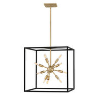 HÄNGLAMPA Elstead Aros 51/59.5 cm  - mässingsfärgad/svart, Design, metall (51/59.5cm) - Elstead Lighting