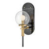 WANDLEUCHTE Gilda  41,4/14/20,3 cm  - Messingfarben/Schwarz, KONVENTIONELL, Glas/Metall (41,4/14/20,3cm) - Elstead Lighting