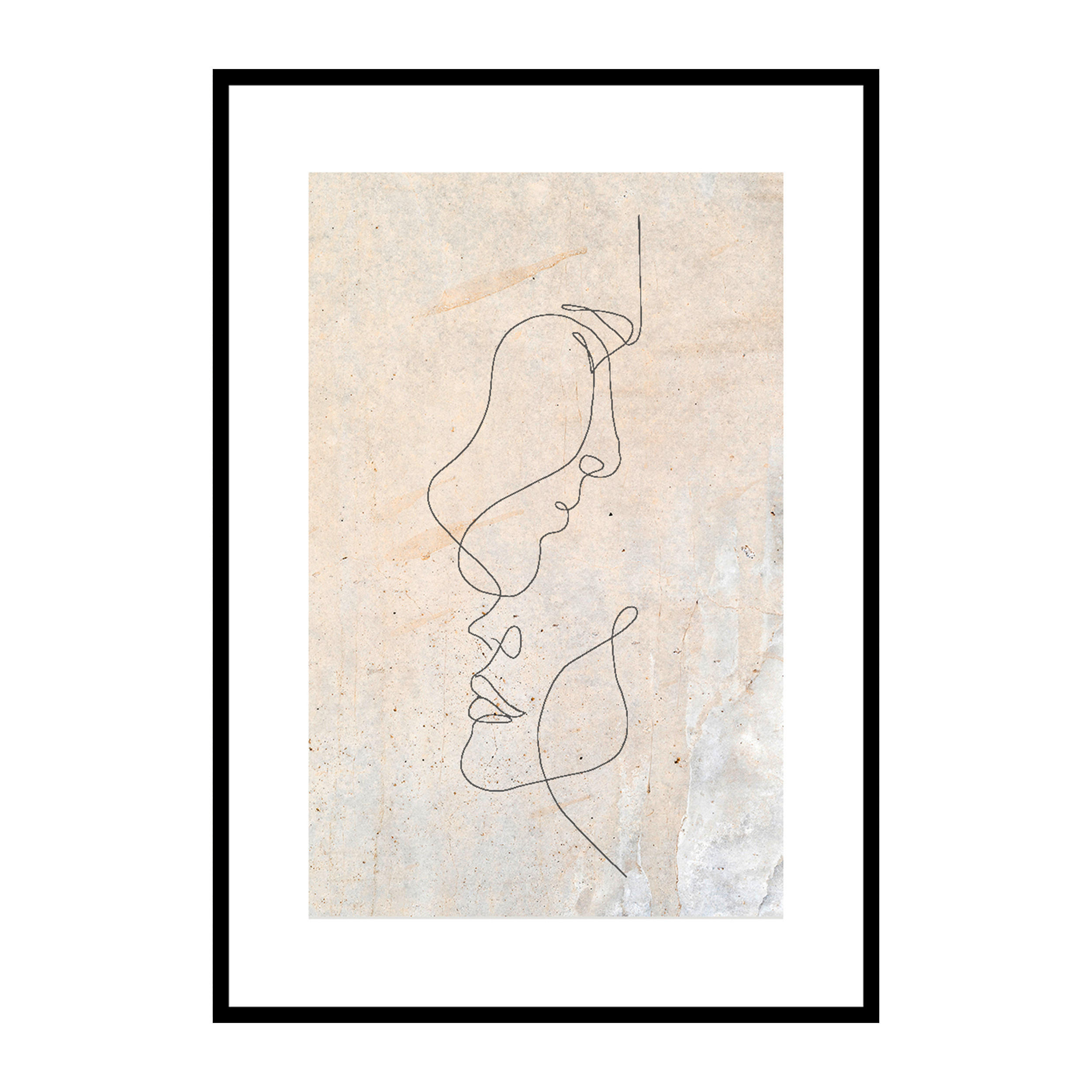 KEILRAHMENBILD Abstraktes  - Multicolor/Schwarz, Trend, Papier/Holzwerkstoff (50/70cm) - Monee