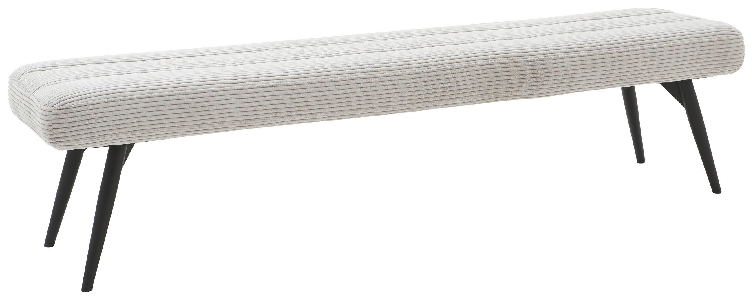 SITZBANK 200/48/47 cm Cord Hellgrau Metall - Hellgrau/Schwarz, Design, Textil/Metall (200/48/47cm) - Dieter Knoll