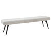 SITZBANK in Textil Hellgrau  - Hellgrau/Schwarz, Design, Textil/Metall (200/48/47cm) - Dieter Knoll
