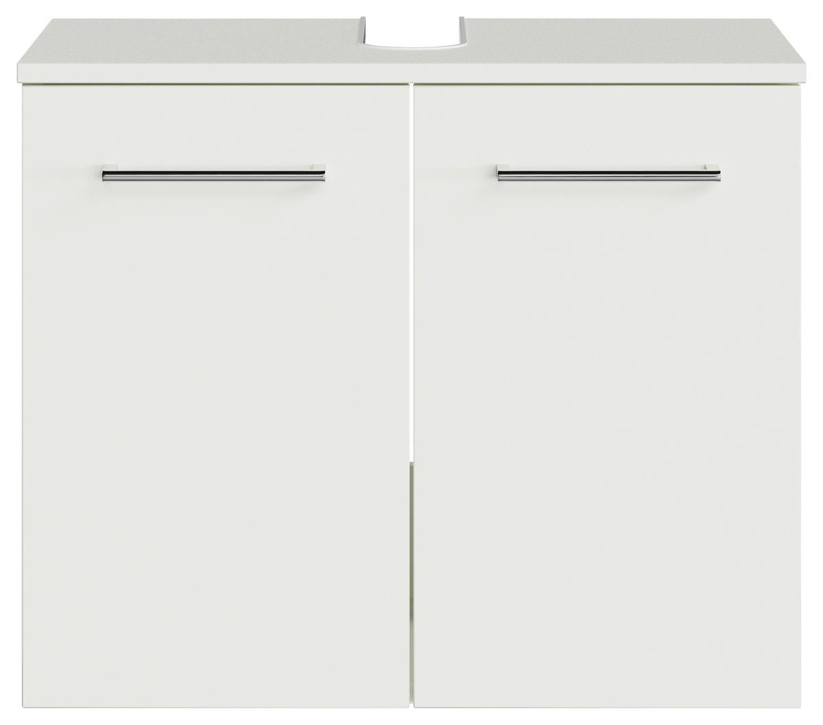 WASCHBECKENUNTERSCHRANK 60/49,8/33,3 cm  - Chromfarben/Weiß, KONVENTIONELL, Holzwerkstoff/Metall (60/49,8/33,3cm) - Sadena
