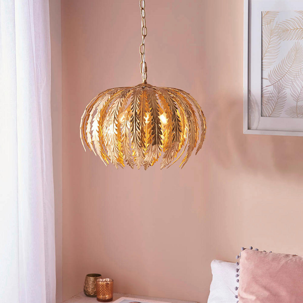PENDELLEUCHTE 45/140.5 cm  - Goldfarben, Design, Metall (45/140.5cm) - ENDON