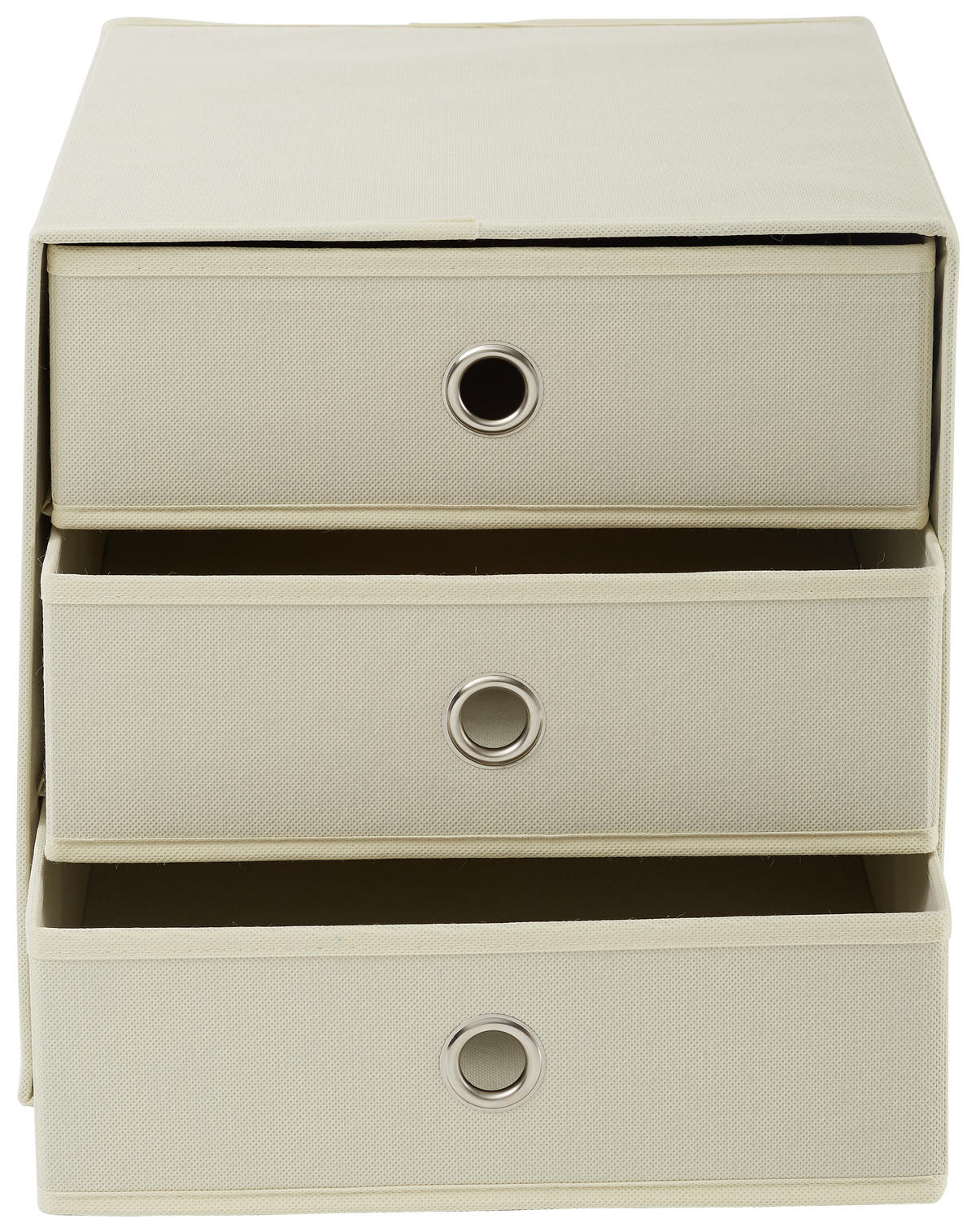FALTBOX - Silberfarben/Naturfarben, Design, Karton/Textil (32/32/31,5cm) - Carryhome