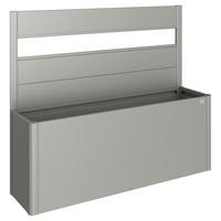 SICHTSCHUTZ ohne Hochbeet - Grau, Basics, Kunststoff/Metall (201/91/4cm) - Biohort