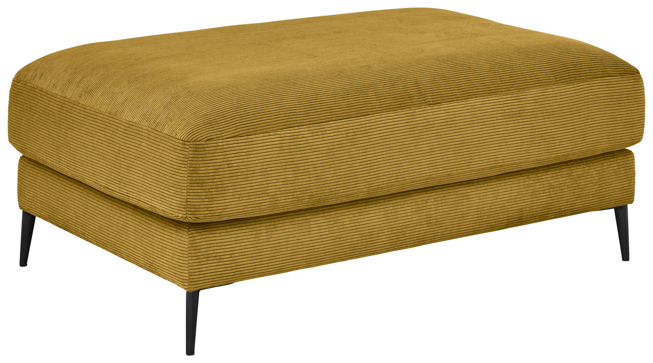 HOCKER Feincord Gelb, Grün  - Gelb/Schwarz, Design, Textil/Metall (120/43/90cm) - Dieter Knoll