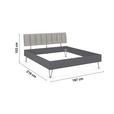 BETT 180/200 cm  in Grau  - Grau, Design, Holzwerkstoff/Textil (180/200cm) - Carryhome