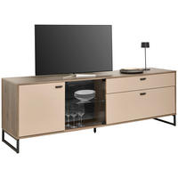 TV-ELEMENT - Eichefarben/Anthrazit, MODERN, Glas/Holzwerkstoff (204/68/50cm) - Hom`in
