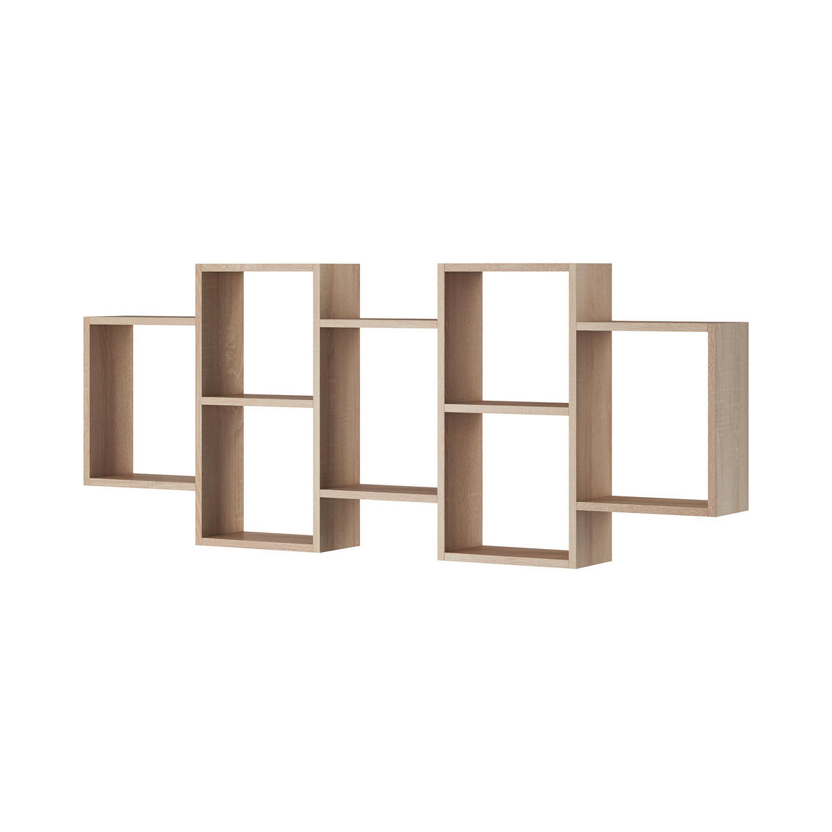 NÁSTĚNNÝ REGÁL, Sonoma dub, 160,8/65/18 cm - Sonoma dub, Basics, kompozitní dřevo (160,8/65/18cm)