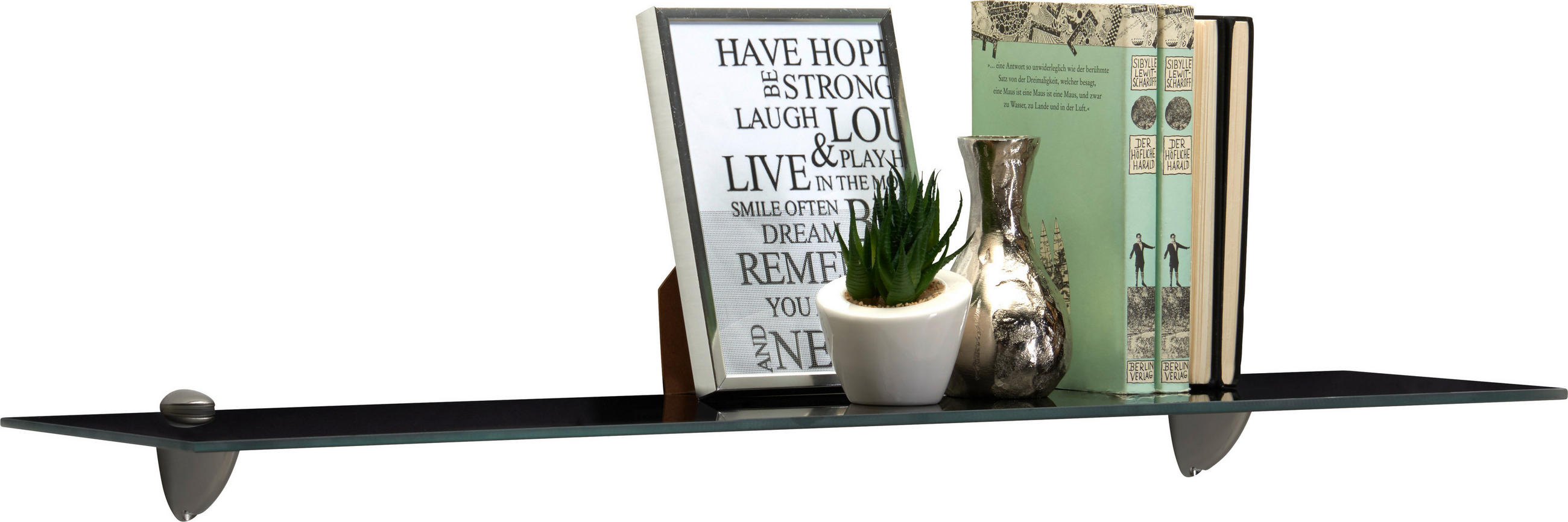 Boxxx SKLENĚNÁ ODKLÁDACÍ PLOCHA, černá, 78/0,6/18 cm