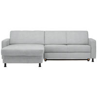 ECKSOFA in Webstoff Hellgrau  - Hellgrau/Schwarz, Design, Kunststoff/Textil (165/257cm) - Xora