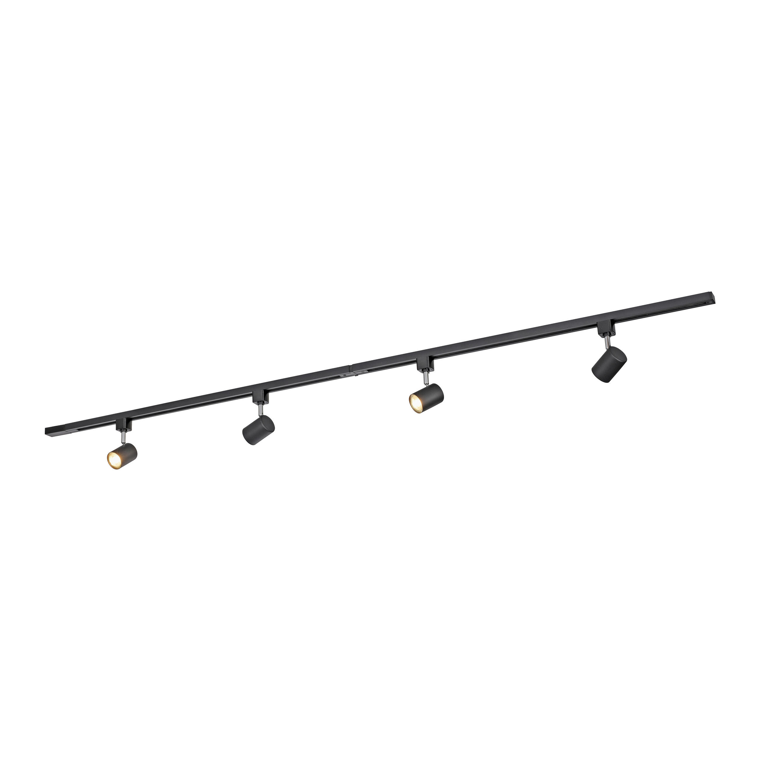 SCHIENENSYSTEM-STRAHLER Tarik 211/7/16 cm   - Schwarz, Basics, Kunststoff/Metall (211/7/16cm)