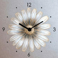 WANDUHR Floral Clock Silver II Multicolor 20/20/3.1 cm  - Multicolor, Basics, Metall (20/20/3.1cm) - Euroart