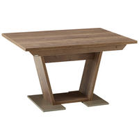 ESSTISCH      - Edelstahlfarben/Eichefarben, KONVENTIONELL, Holzwerkstoff (130/90/76cm) - Venda