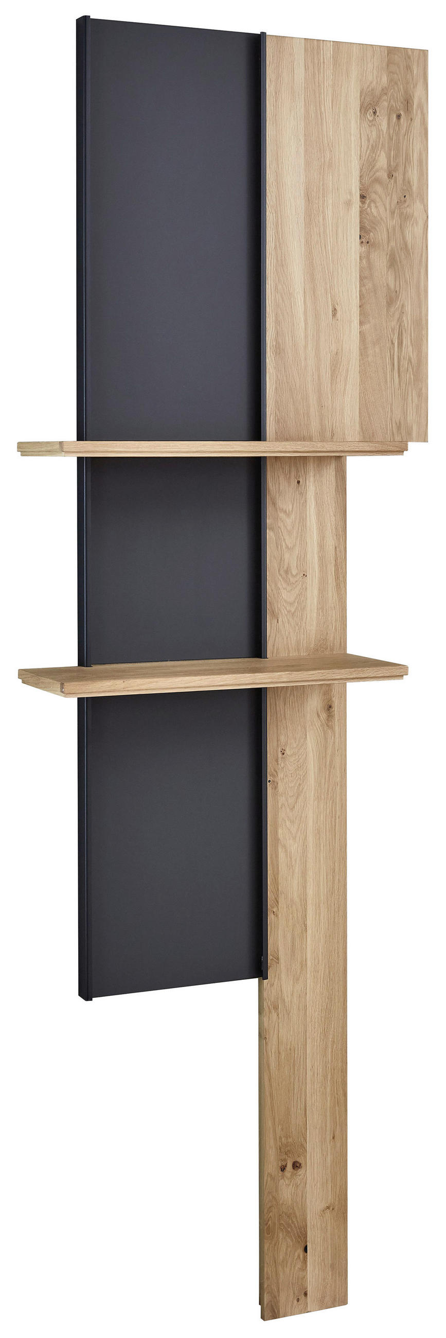 WANDPANEEL Asteiche furniert, massiv Grau, Eichefarben  - Eichefarben/Grau, KONVENTIONELL, Glas/Holz (70/203/22cm) - Musterring