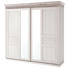 SCHWEBETÜRENSCHRANK 2 -türig Kiefer massiv Grau, Weiß - Weiß/Grau, Design, Glas/Holz (228,5/223,6/69,5cm) - CARRYHOME