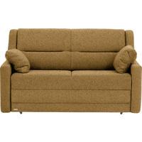 SCHLAFSOFA  in Mikrovelours Senfgelb  - Senfgelb/Schwarz, KONVENTIONELL, Kunststoff/Textil (152/88/91cm) - Sedda