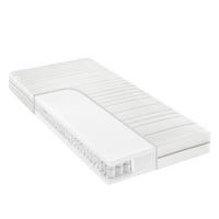 TASCHENFEDERKERNMATRATZE 80/200 cm, Höhe ca.: 18 cm, H2 = mittel, 7-Zonen - Weiß, Basics, Textil (80/200cm) - Sleeptex