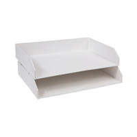 BRIEFABLAGE Karton, Papier Weiß  - Weiß, Basics, Karton/Papier (33.2/6.3/25.4cm)