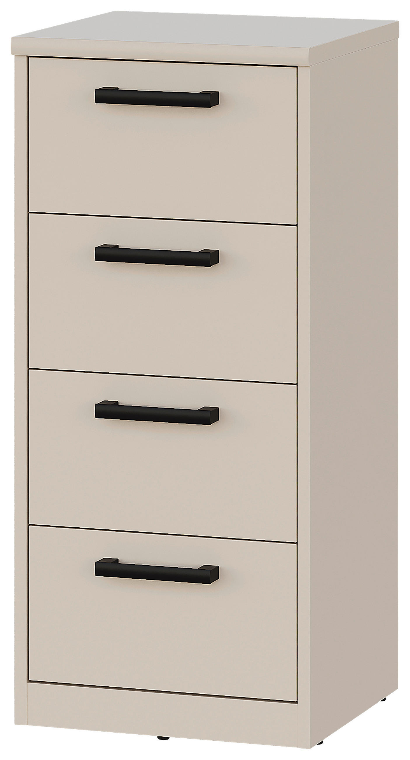 KOMMODE - Kaschmir/Schwarz, Basics, Holzwerkstoff/Kunststoff (38/84/36cm) - Xora