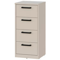 KOMMODE - Kaschmir/Schwarz, Basics, Holzwerkstoff/Kunststoff (38/84/36cm) - Xora