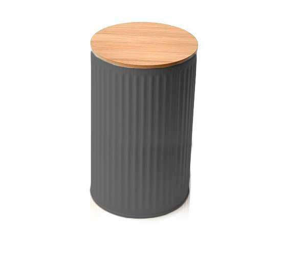 FÖRVARINGSBURK 1.5 l  - svart/naturfärgad, Basics, metall/plast (11/19cm) - Homeware Profession.
