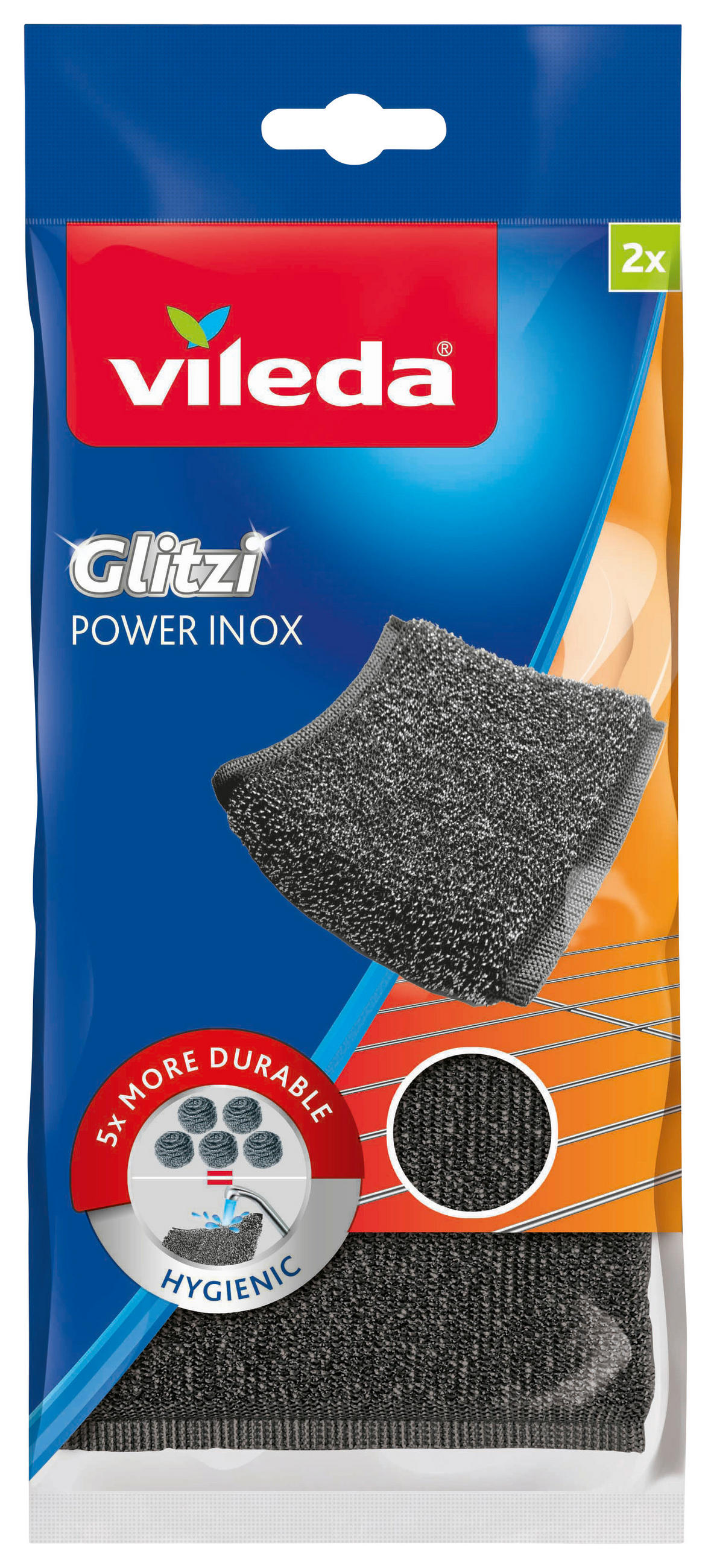 Vileda Power inox 2-pack - svart, Basics, metall (2,0/11,5/24,5cm) - Best Price