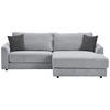ECKSOFA in Cord Hellgrau  - Dunkelgrau/Hellgrau, Design, Kunststoff/Textil (240/175cm) - Landscape