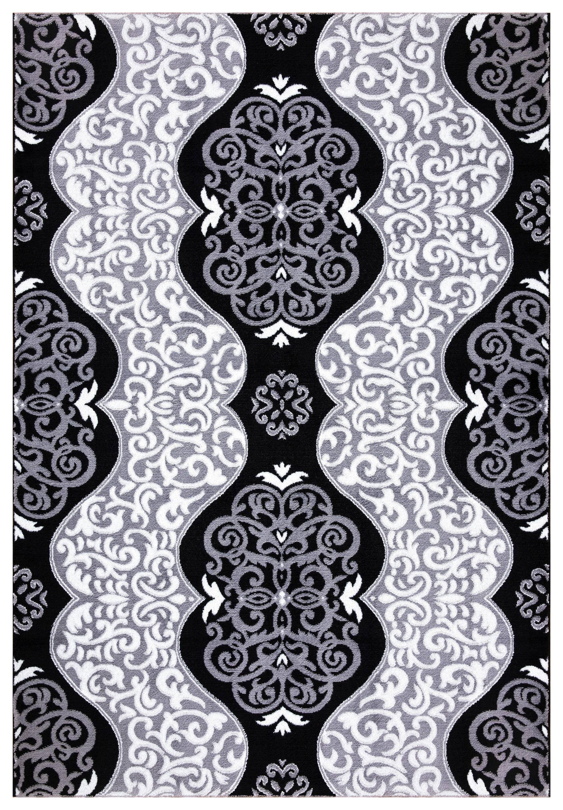 VINTAGE-TEPPICH 120/170 cm Eleysa Grau, Schwarz, Weiß  - Schwarz/Weiß, LIFESTYLE, Textil (120/170cm) - Novel