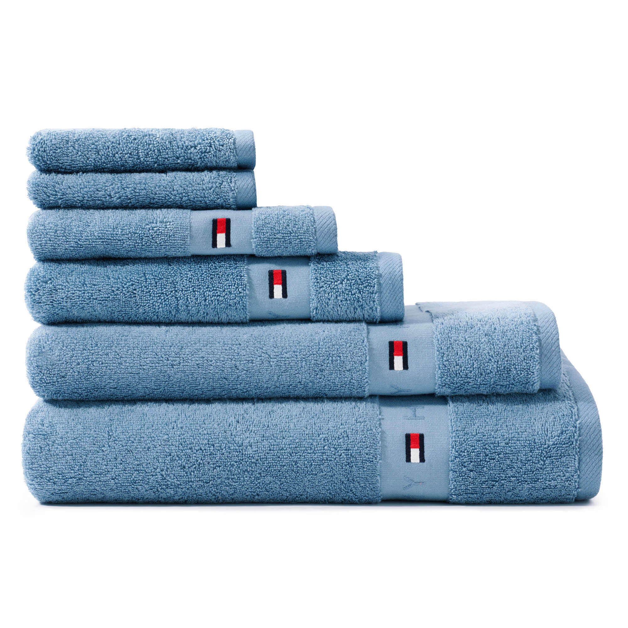 TÖRÖLKÖZŐ 70/140 cm kék  - kék, Basics, textil (70/140cm) - Tommy Hilfiger