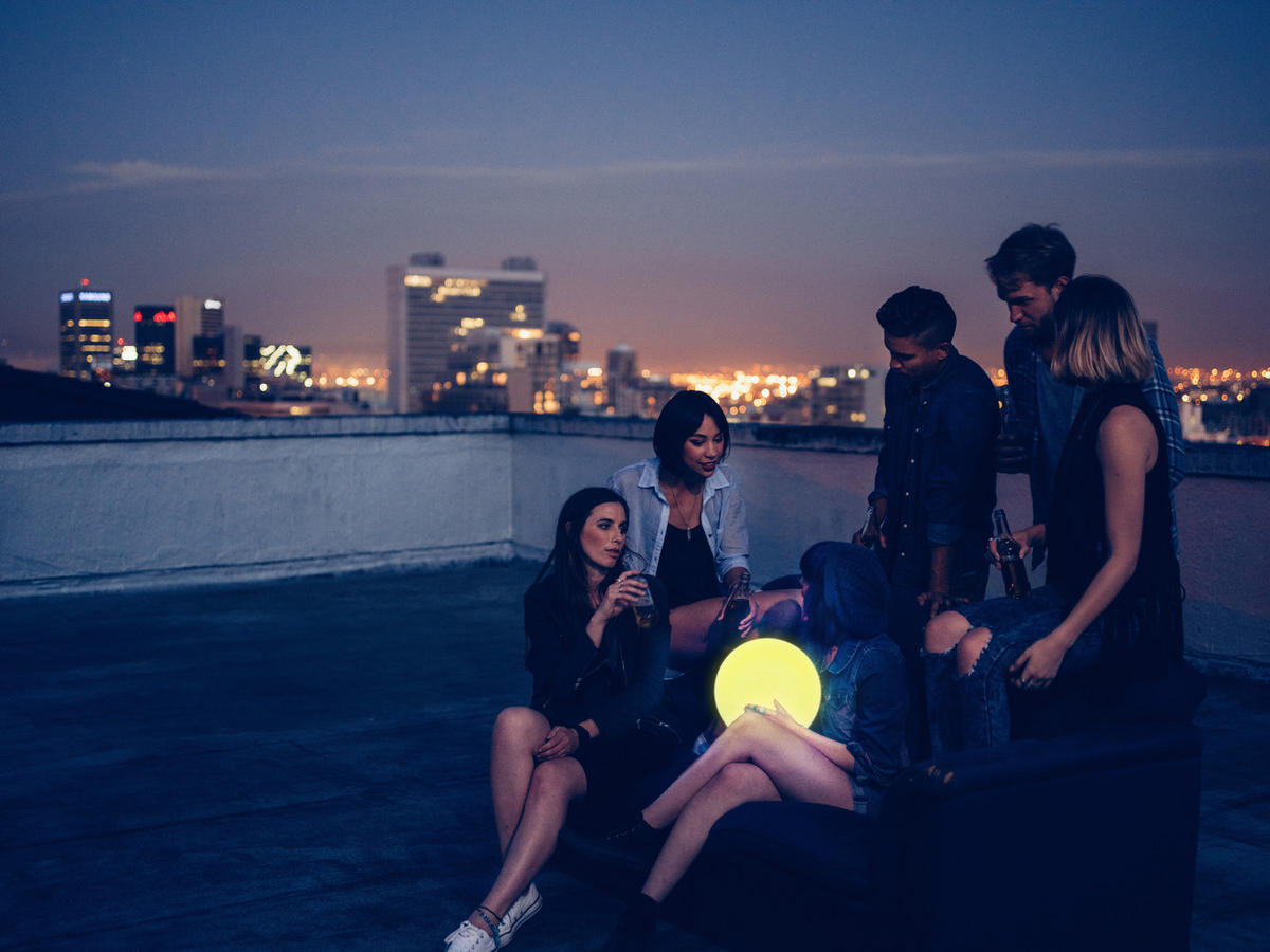 AUßENKUGELLEUCHTE - Transparent/Weiß, KONVENTIONELL, Kunststoff (30cm) - Newgarden