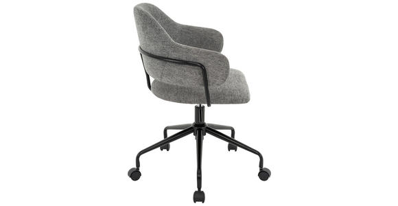 DREHSTUHL Webstoff Grau, Schwarz - Schwarz/Grau, Design, Kunststoff/Textil (58/77-85/55cm) - Carryhome