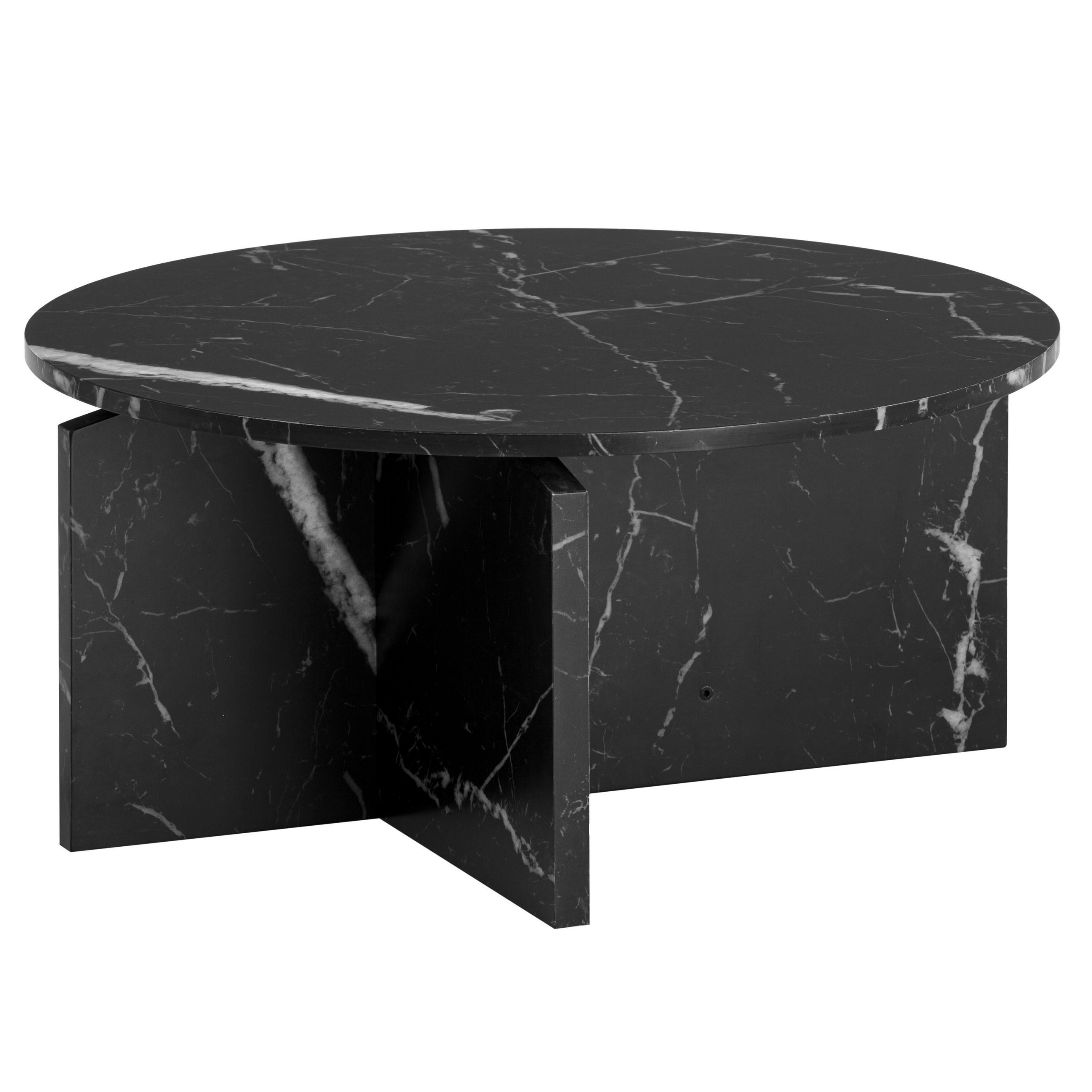COUCHTISCH 70/33/70 cm rund Schwarz  - Schwarz, Design, Holzwerkstoff (70/33/70cm) - Livetastic