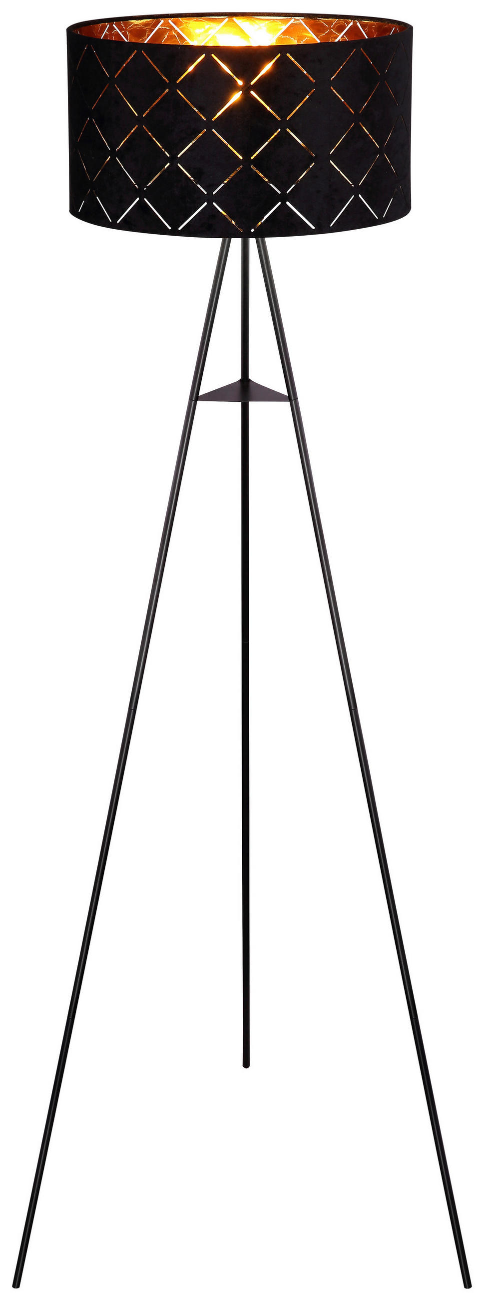STOJEČA SVETILKA        69/149 cm       - črna, Design, kovina/tekstil (69/149cm) - Globo