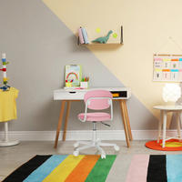 JUGENDDREHSTUHL Pink  - Pink/Weiß, Basics, Kunststoff/Textil (60/72-83/60cm) - MID.YOU