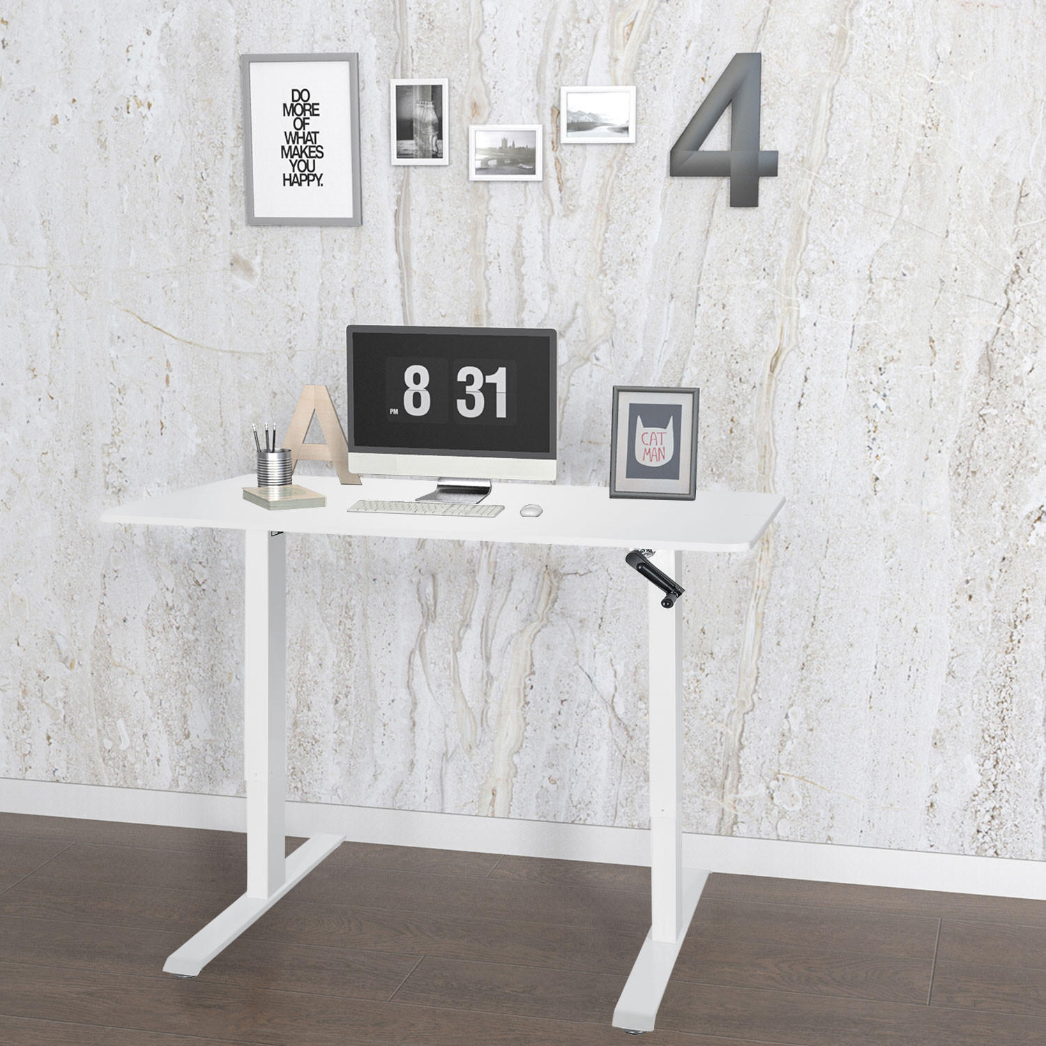SCHREIBTISCH 120/60/74 cm  in Weiß  - Weiß, MODERN, Holzwerkstoff/Metall (120/60/74cm) - MID.YOU