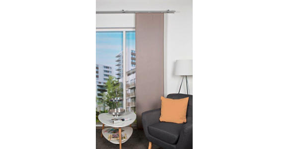 FLÄCHENVORHANG in Taupe blickdicht - Taupe, Design, Textil (60/255cm) - Novel