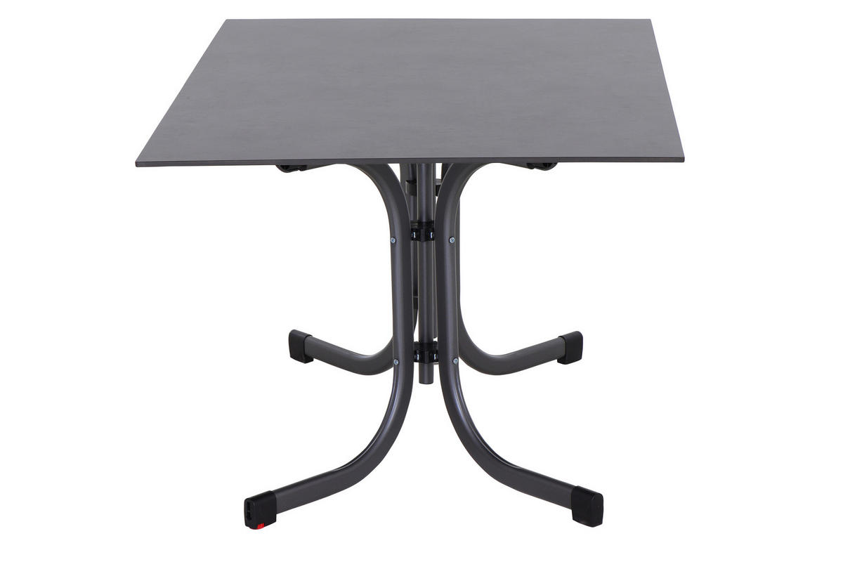 GARTENGARNITUR 5-teilig Stahl  - Anthrazit/Rot, Basics, Kunststoff/Metall (90/80/140cm) - Siena Garden